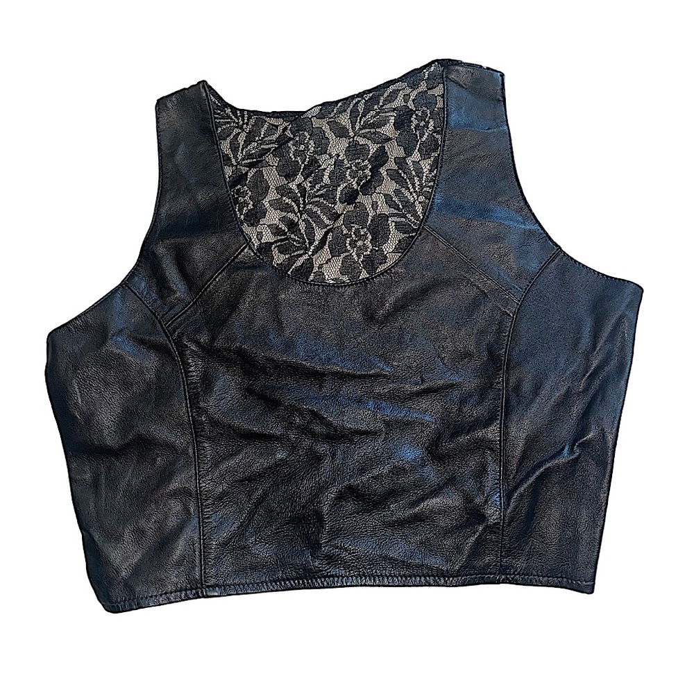 Women’s Leather Crop Top